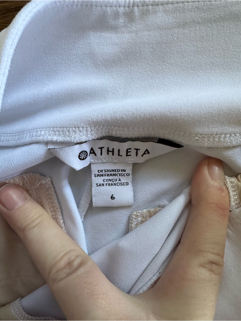 Athleta Endless High Rise Pant Straight Leg Women’s 6 Medium White Slacks Taper - Picture 3 of 8